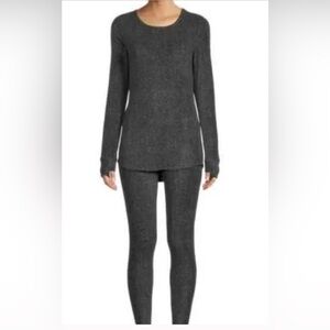 Cuddl Duds Climate Right Base Layer Fleece Set -Top-MED Legging-SM
